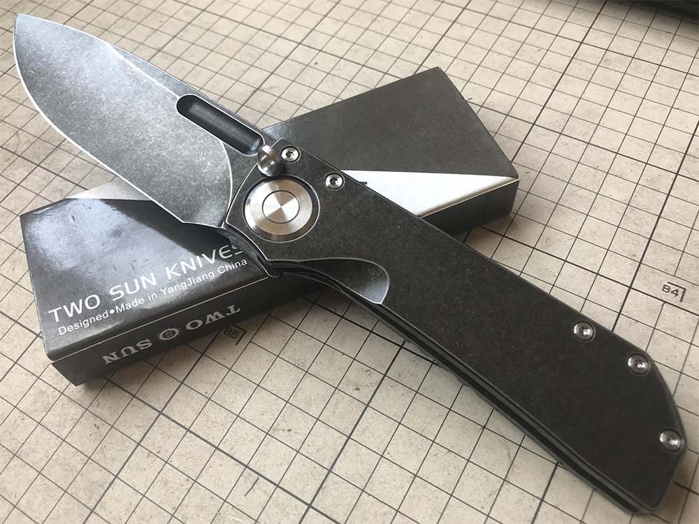 Amazon.com: TwoSun Folding knife With D2 Blade TC4 Titanium Handle