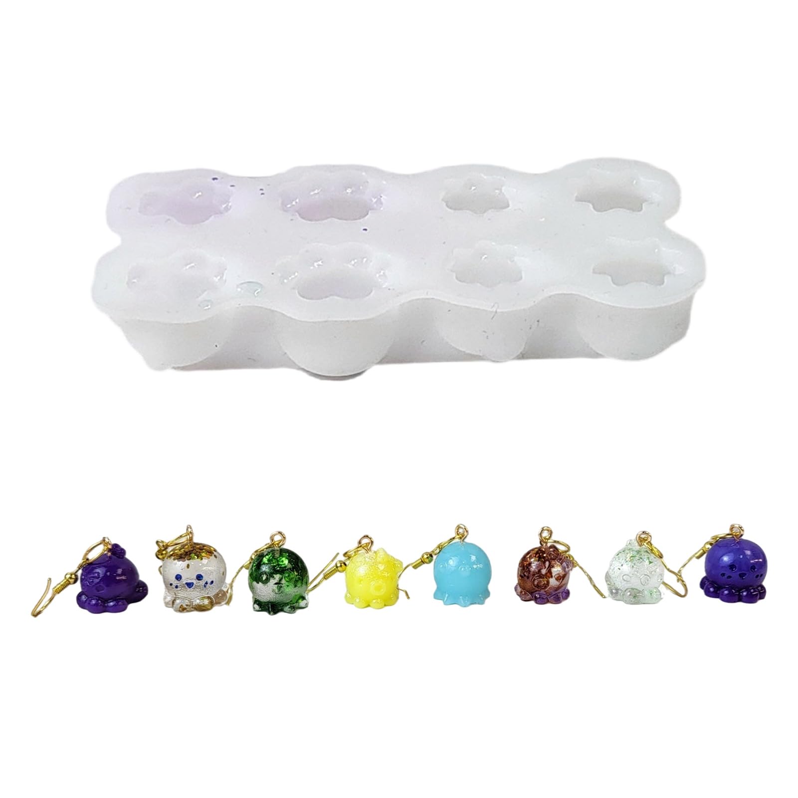 BWANGIAO Small Octopuses Silicone Mould For Jewelry Craft Making Dollhouses Decorations