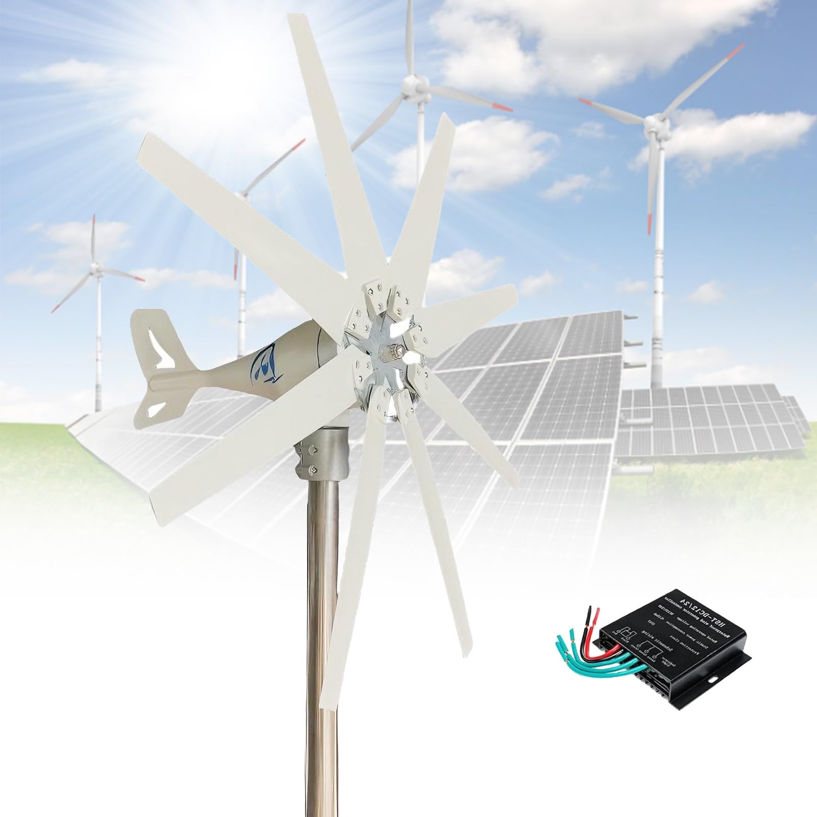 Generador eólico 14000W de imanes permanentes y regulador MPPT 12V 48V 8