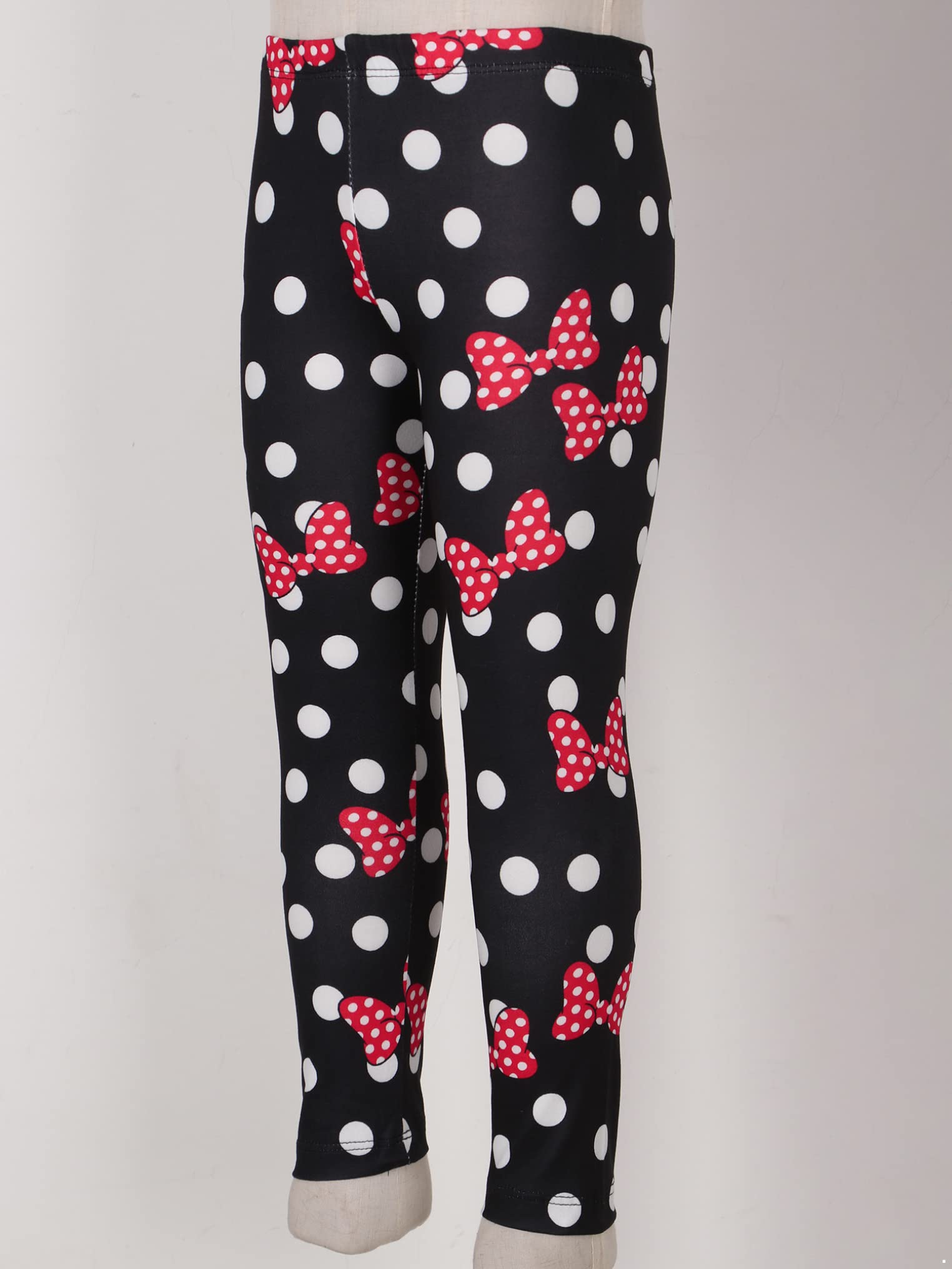 Kaerm Toddler Girls Shiny Metallic Leggings Kids Mermaid Fish Scale Long Pants Fashion Trousers Black 4-5 Years