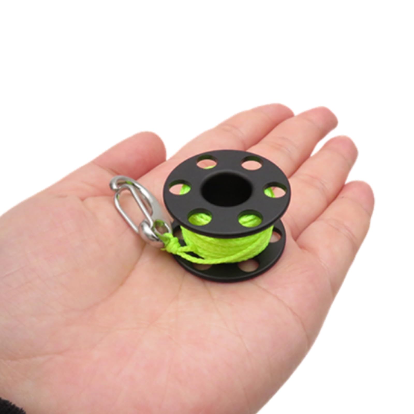 Gralara Ciondolo a Forma di Rocchetto Leggero Mini Rocchetto Decorativo Compatto Accessorio per Pendolari, Ruota Blu Con Filo Giallo