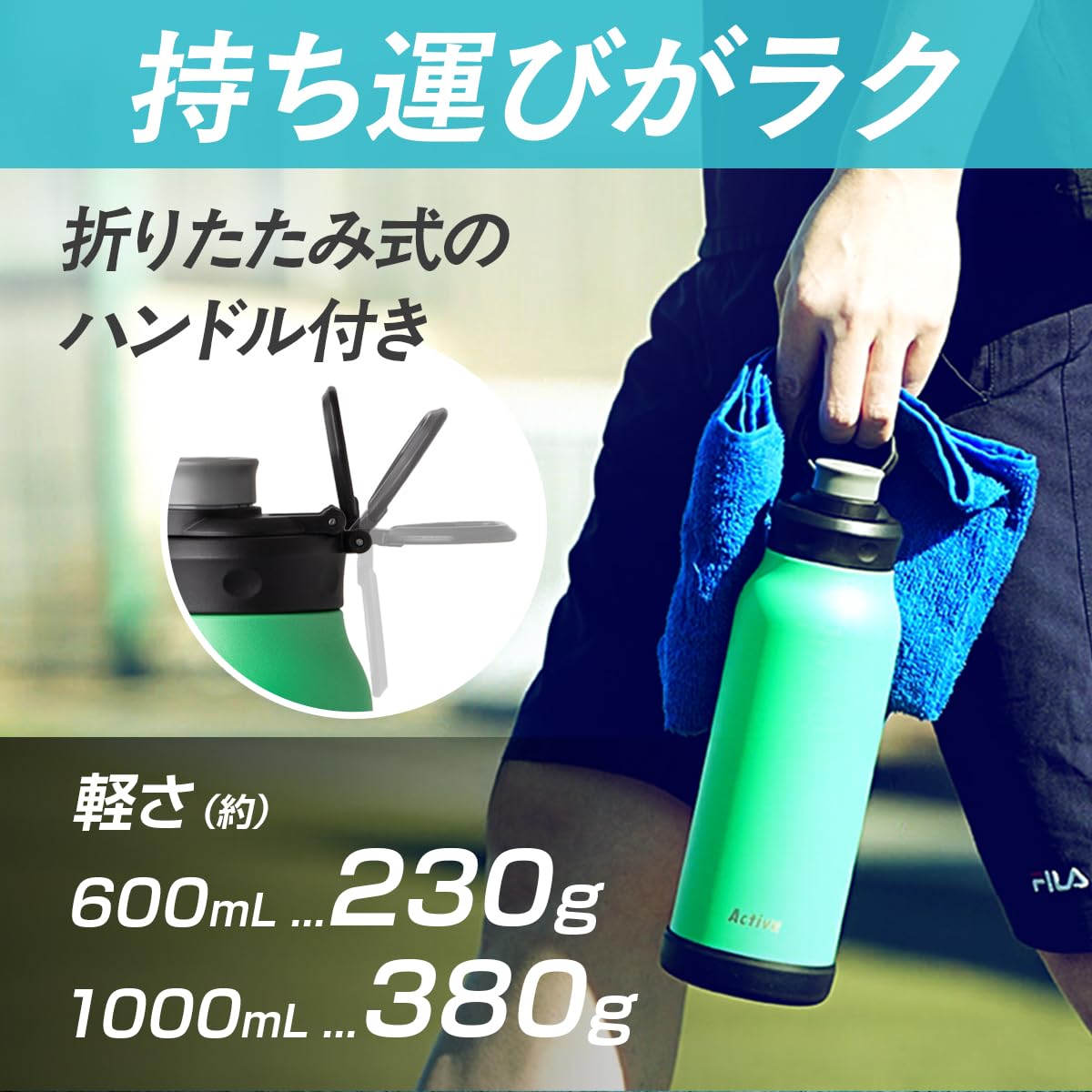 Amazon | アトラス 水筒 1リットル 直飲み 保冷 真空断熱 スポーツ