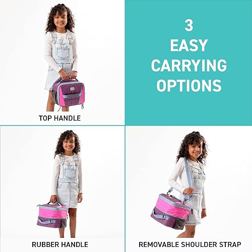 Miniatura 5 de Fit+Fresh Lincoln Woods - Lonchera aislada para adultos que las mujeres aman como lonchera o lonchera, bonita lonchera pequeña para mujeres,