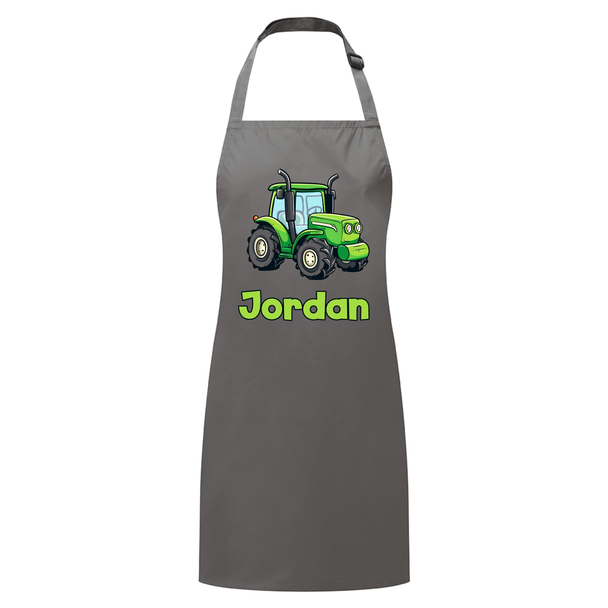 PIXPRINT Personalised Any Name Tractor Waterproof Kids Apron. Craft, Bake, Cook. Boy, Girl, Unisex. Gift