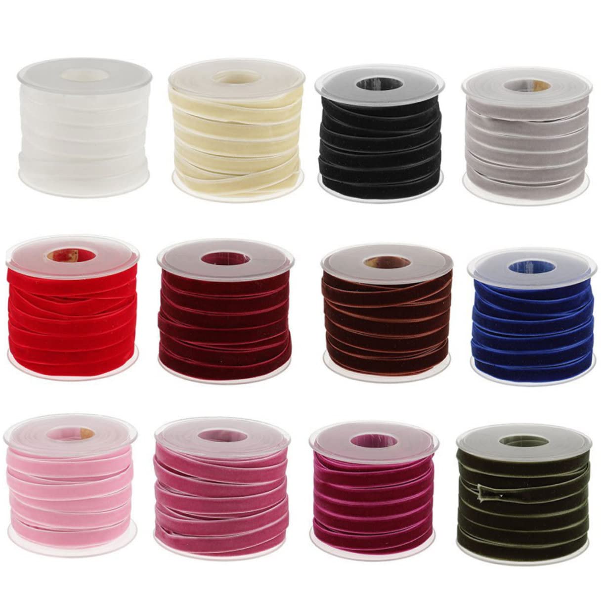 EXCEART 3rollos Cinta De De Yards Cinta De Flocking Para Manualidades Accesorios Decorativos Rojo y Para Bodas Especiales