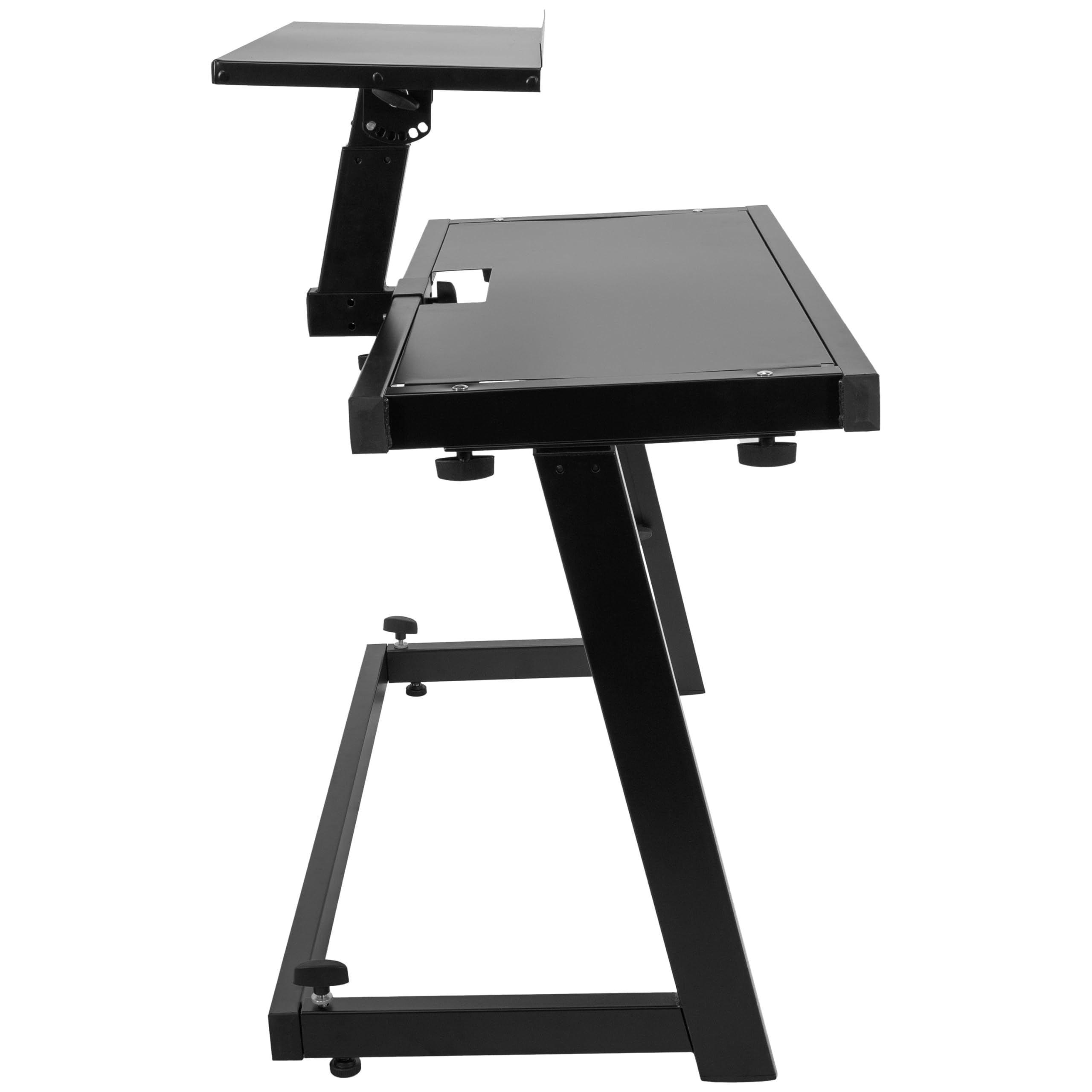 BoomToneDJ, stazione DJ, mobile con supporto integrato regolabile per PC, telaio in acciaio Z, facile da usare, trasportabile, perfetto per controller USB DJ, smontabile e trasportabile facilmente