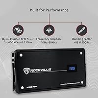 Vista 2 de Rockville ATOM P60 - Amplificador de voltaje digital, 4800 W, 2 canales, clase D, certificado Dyno, medidor de voltaje digital, perfecto
