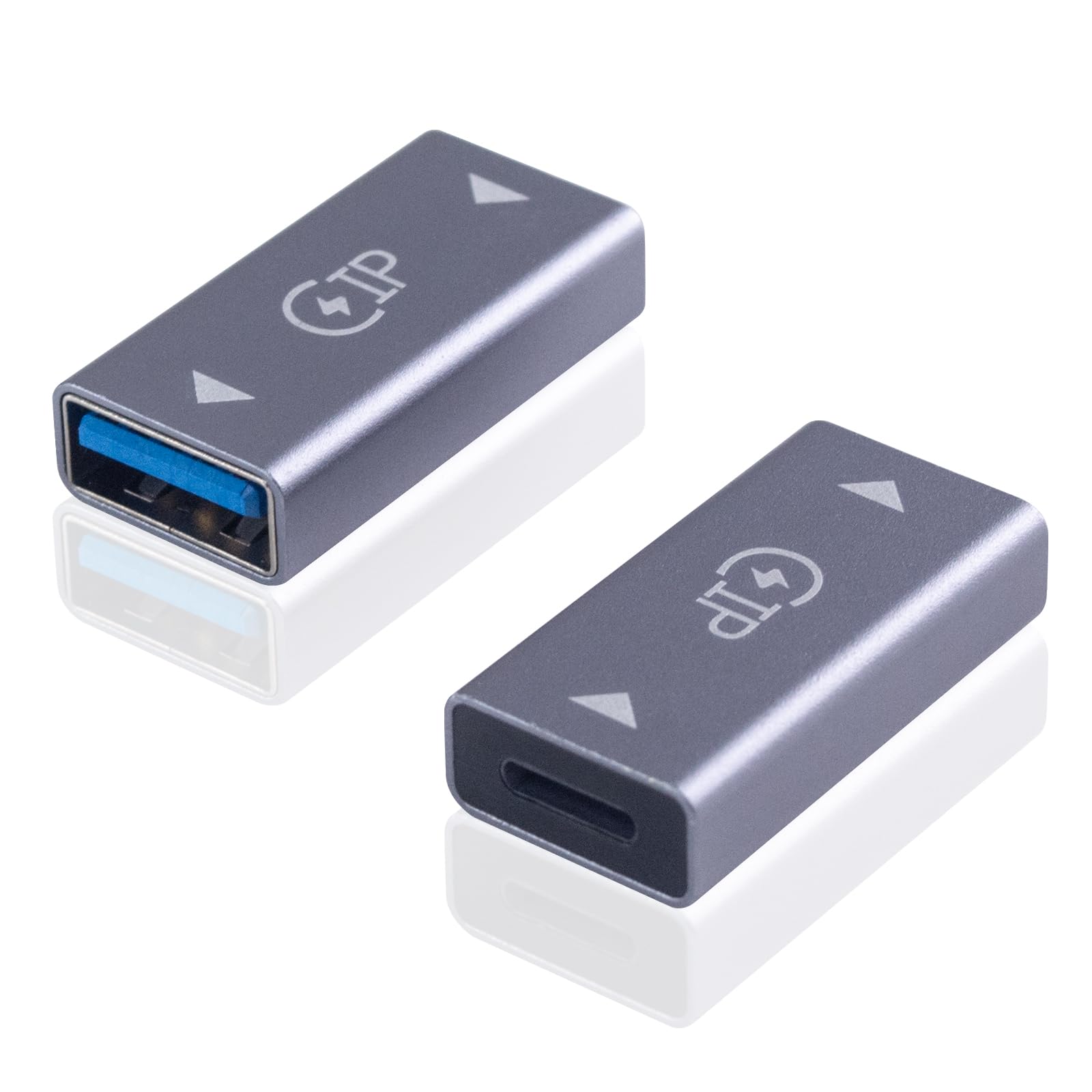 Danfetsoy Lightning to USB A Adapter, Lightning Female to USB 3.0 Female Adapter Suitable for iPhone, Card Reader, Flash Drive, Mouse, MIDI Keyboard-Can't Support Audio Transfer (2 Pack, Grey)