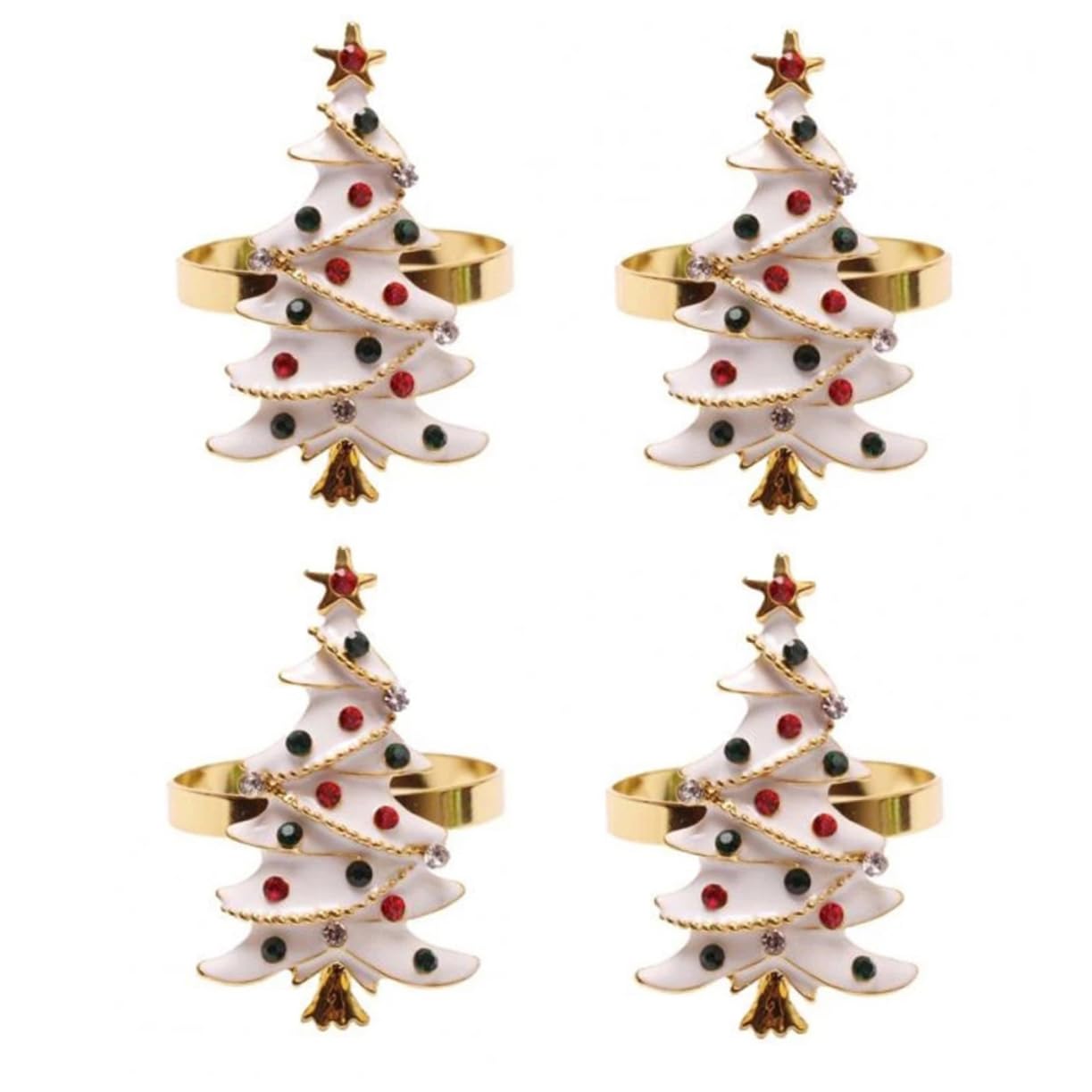 OUNONA 3 Sets Entzückende Weihnachtsserviettenschnalle Weihnachtsserviettenzubehör Serviettenhalter Für Weihnachtsdekorationen 4 Stück * 3