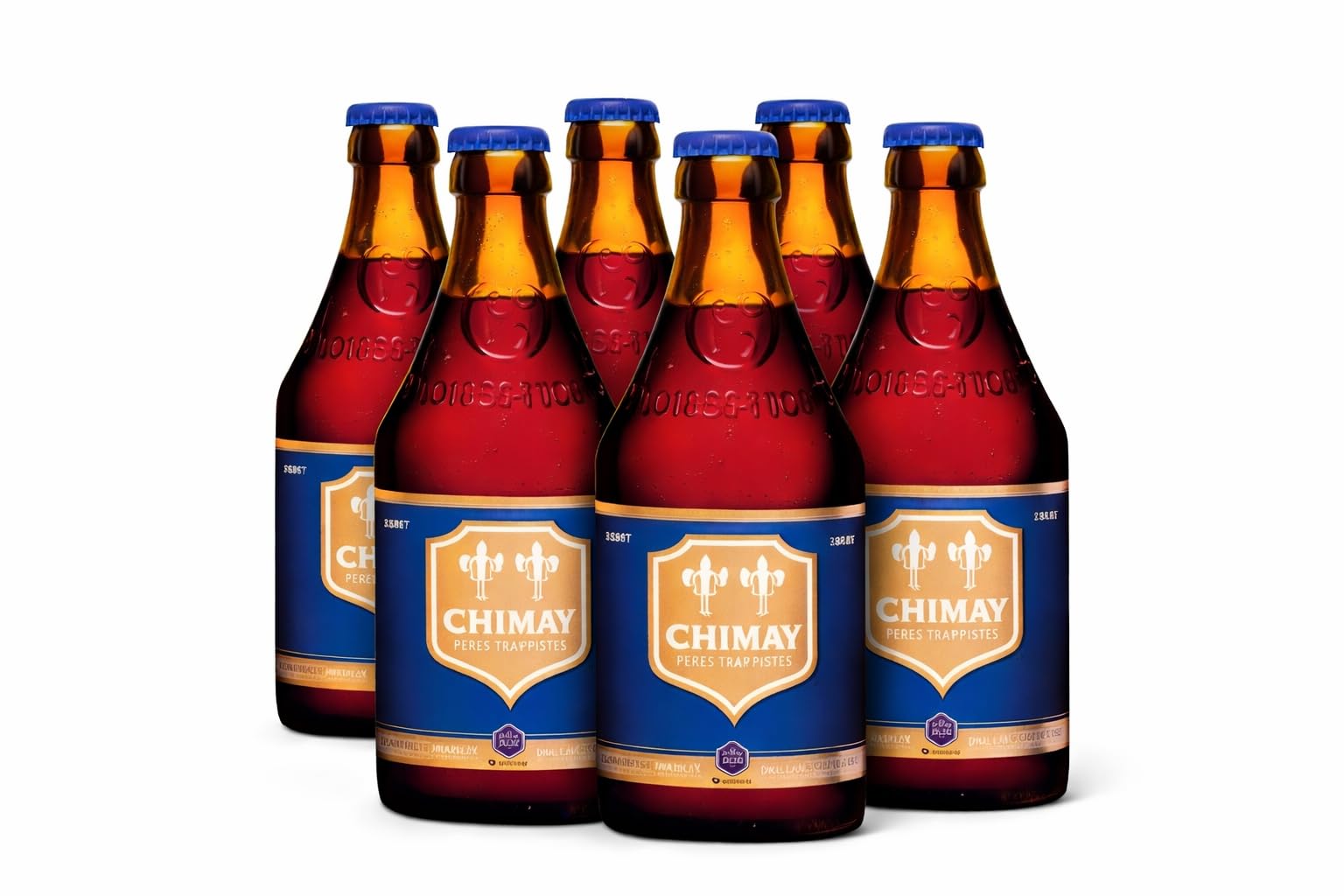Chimay Bleue Trappistenbier 9% Vol. – Belgisches Starkbier aus Klosterbrauerei – Dunkles Bier mit Frucht & Karamellnoten – Original Trappist Ale – 6 x 0,33 l Flaschen