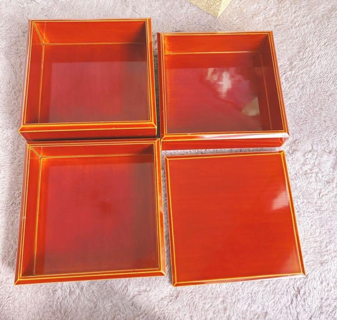 ❤️早い者勝ち❤️伝統的工芸品 飛騨春慶塗 三段重 漆器　木製　弁当箱 お祝い Amazon | 伝統的工芸品 飛騨春慶塗 三段重 漆器 木製 弁当箱 お祝い