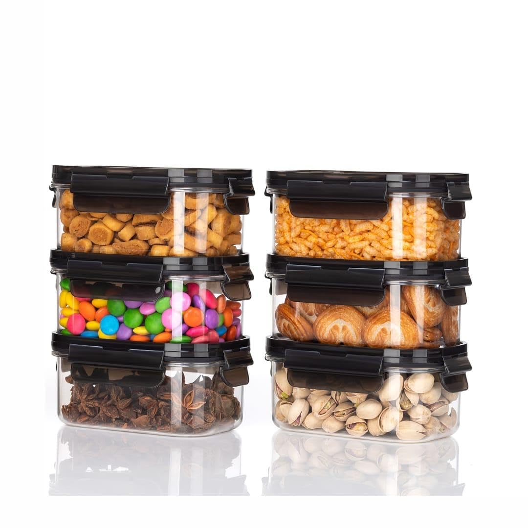 UCRAVO 6 PCS 450ml Air Tight Container Set For Kitchen Set Kitchen Storage Containers Set Food Containers Removable Drain Airtight seal & Stackable Transparent Food Containers (B0CWKX5ZVJ) Amazon Price History, Amazon Price Tracker