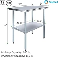 Vista 519 de Mesa de trabajo de acero inoxidable, mesa de metal