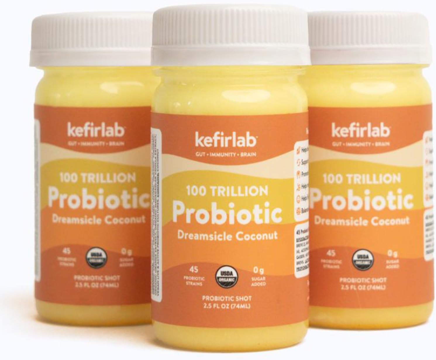 KefirLab Probiotics 100T CFU - 36 Strains - Vegan & Organic - Support Digestion, Immune System, Brain Health, Mood & Stress. Berry (16-Pack)
