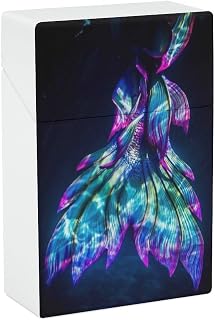 Glow in The Dark Mermaid Tail Plastic Cigarette Cases Portable Cigarette Box Cigar Boxes Pocket Cigarette Storage Containe