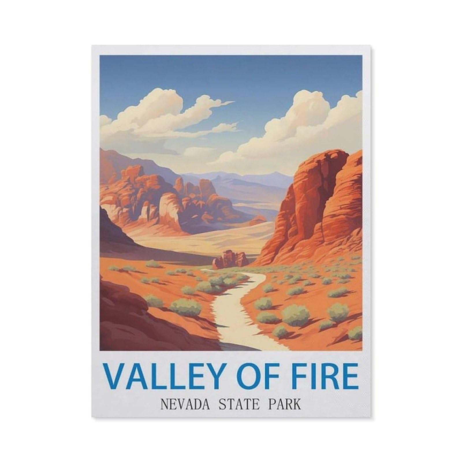 BEAYODKP 5D DIY Diamond Painting，Valley of Fire Nevada State Park，Art Living Room Wall Decoration Gift（40 x 50 cm/15.74 x 19.68 inches）-CM27
