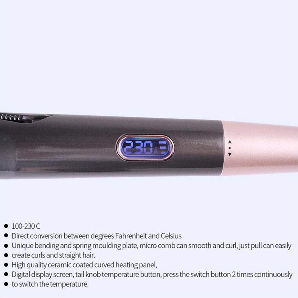 HUYA Plancha de Pelo Rotary Bevel Curling Stick Tornillo de Onda automática Beauty Power Carril de Control de Temperatura térmica