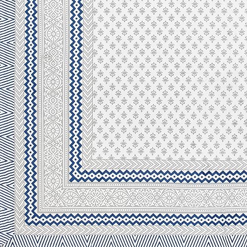 Image of BLOCKS OF INDIA 200Tc Diwan Set Cotton 8 Piece | Deewan Printed Bedsheet Sets For Living Room Hall (Set Of 8 Piece, 1-Bed Sheet | 2-Bolster Cover | 5-Cushion Cover (Color 24, Multicolor)
