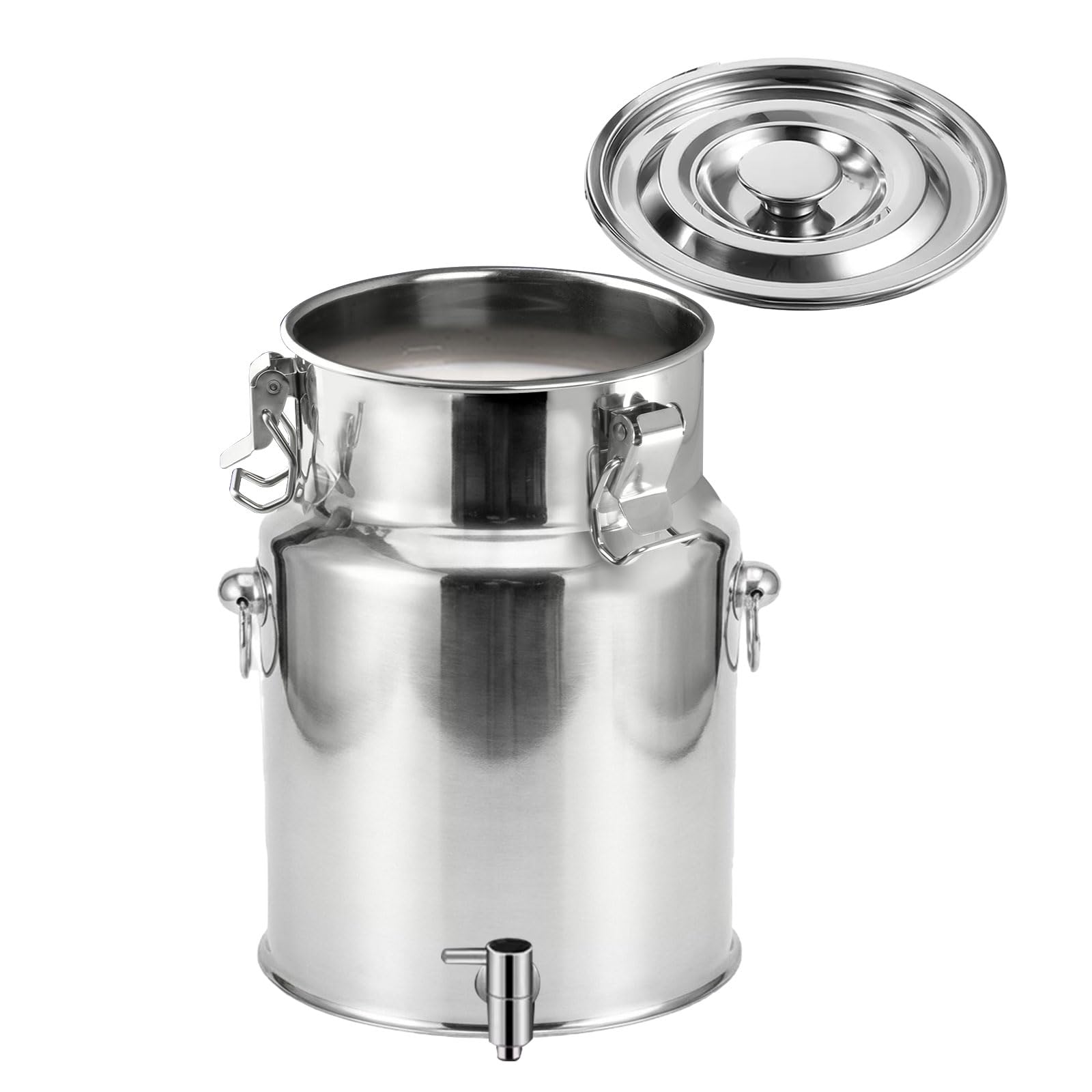 Recipiente para El Transporte De Leche, Jarra De Leche De Acero Inoxidable Cubo De Leche Recipiente Hermético con Grifo Cubo De Leche para Lecherías, Desayunos Y Catering