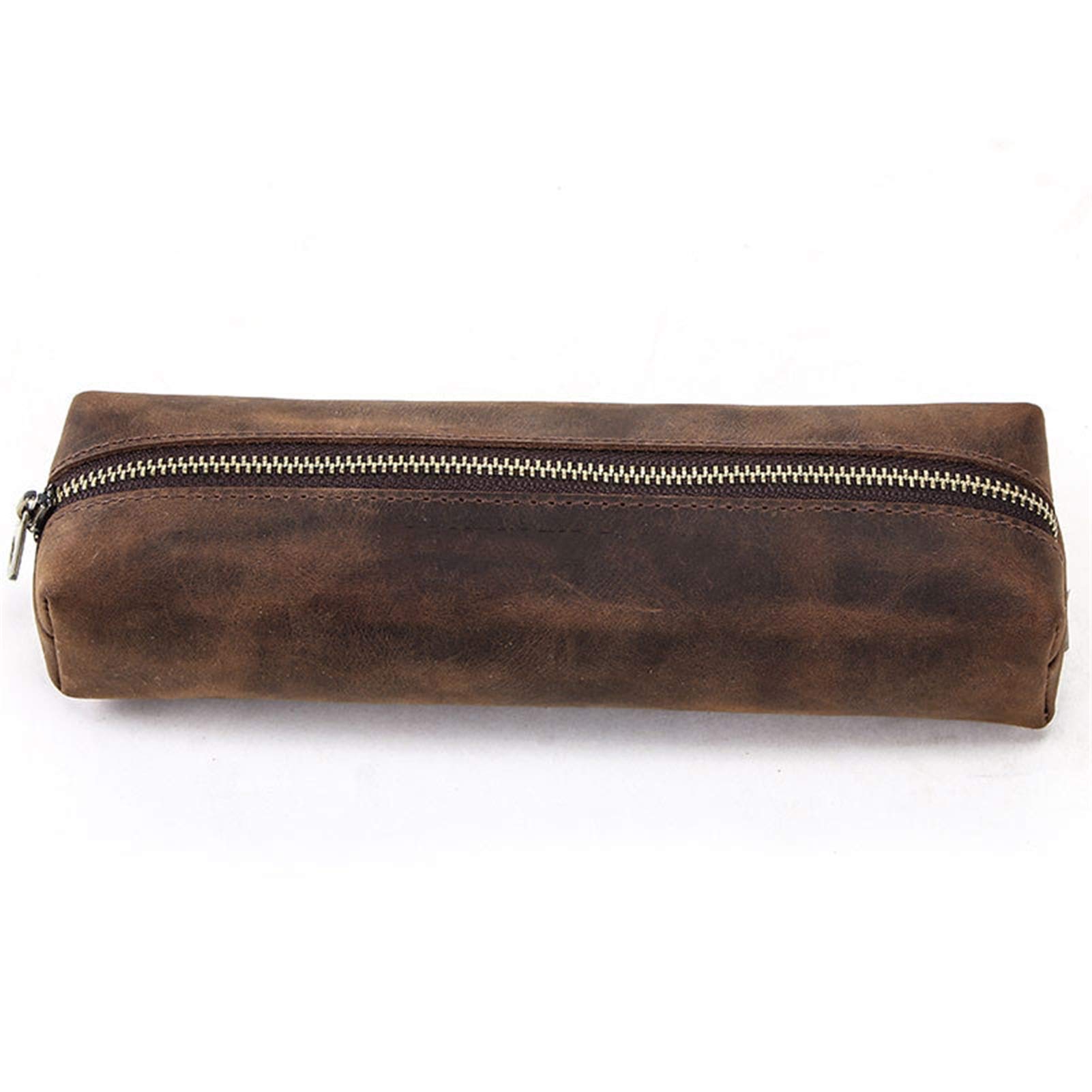 Astucci per matite Astuccio per matite in vera pelle Astuccio per penna artigianale Regalo per studenti per giovani studenti (Colore : Caffè, Dimensioni : 19.6x6x4cm) (Colore : Caffè, Dimensioni : 1