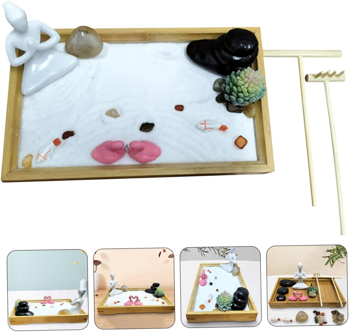 Create Your Own Yoga Zen Garden Desk Decor Kit Micro Landscape for Home Adorn