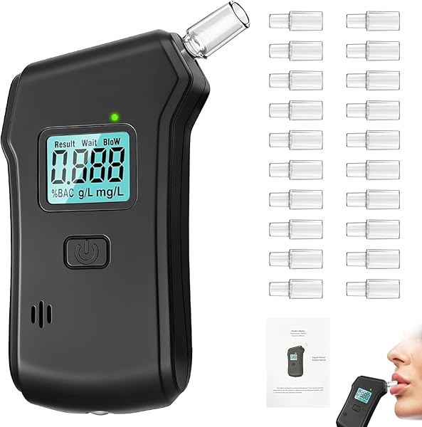 muhogxio Ethylotest Électronique avec 20 Embouts