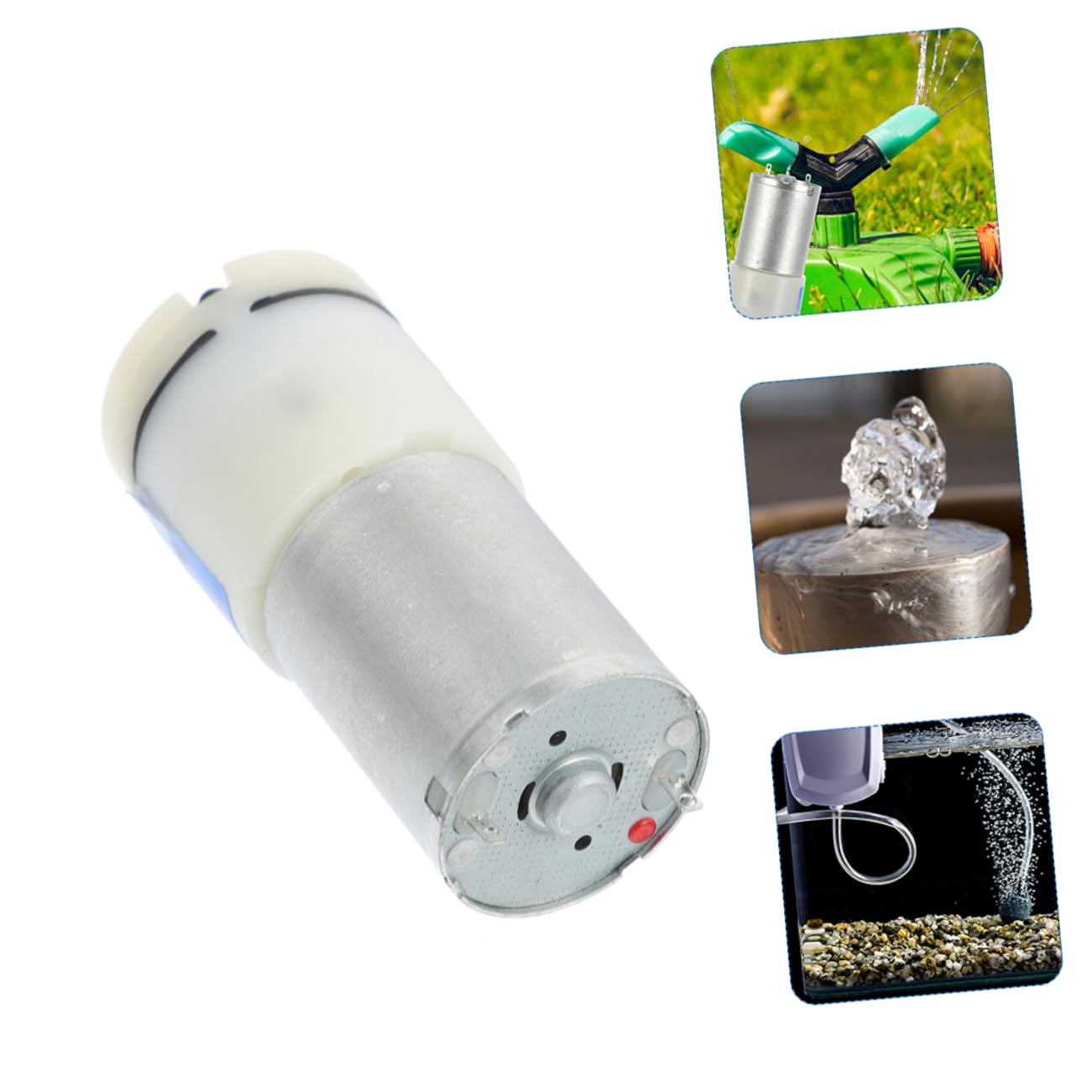 Gatuida 8piezas Bomba De Aire Eléctrica Silenciosa para Acuarios Mini Compresor De Bomba De Vacío para Peceras Fácil Instalación y Reemplazo para Aumentar La Oxigenación Acuarios