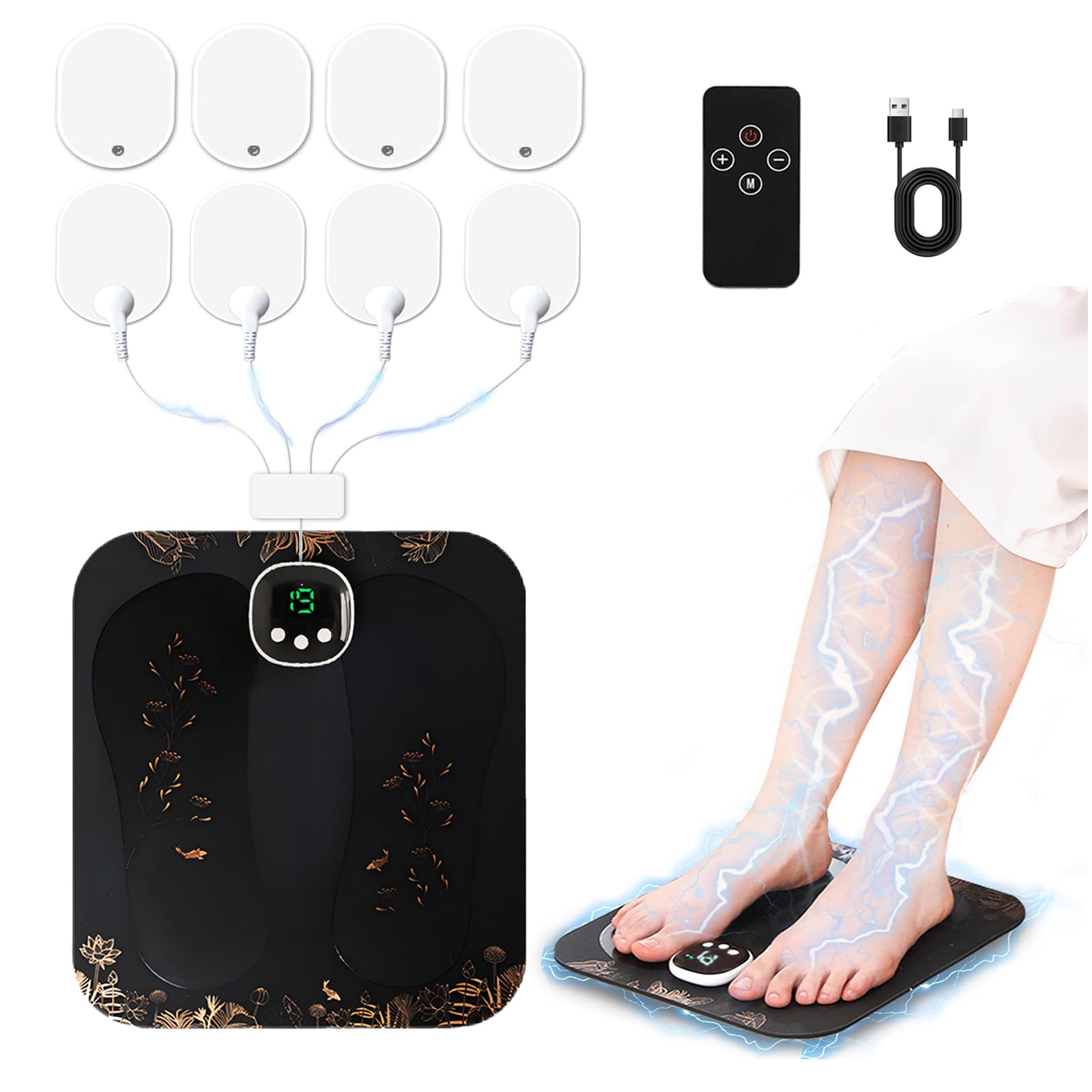 Amazon | 【2025革新進化・EMS強化・通電率200％UP!】emsフットマット