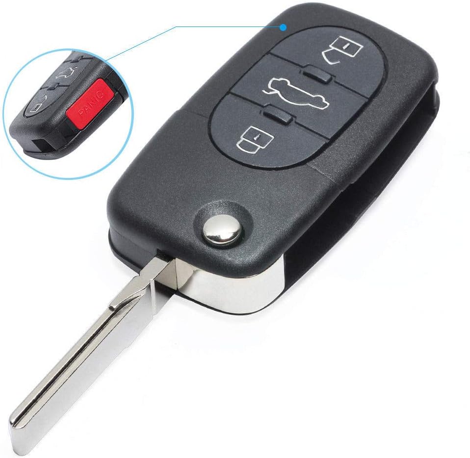 Beefunny 315MHz ID48 Chip Replacement Remote Car Key Fob 1J0 959 753 F 3+1 Button for Volkswagen Beetle Passat Golf Jetta (2)