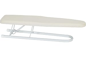 Household Essentials Basic Sleeve Mini Ironing Board with Natural Cover and White Finish