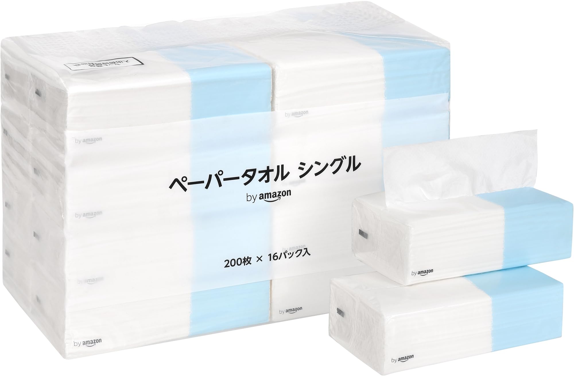 by Amazon ペーパータオル シングル ホワイト FSC認証紙 200枚…