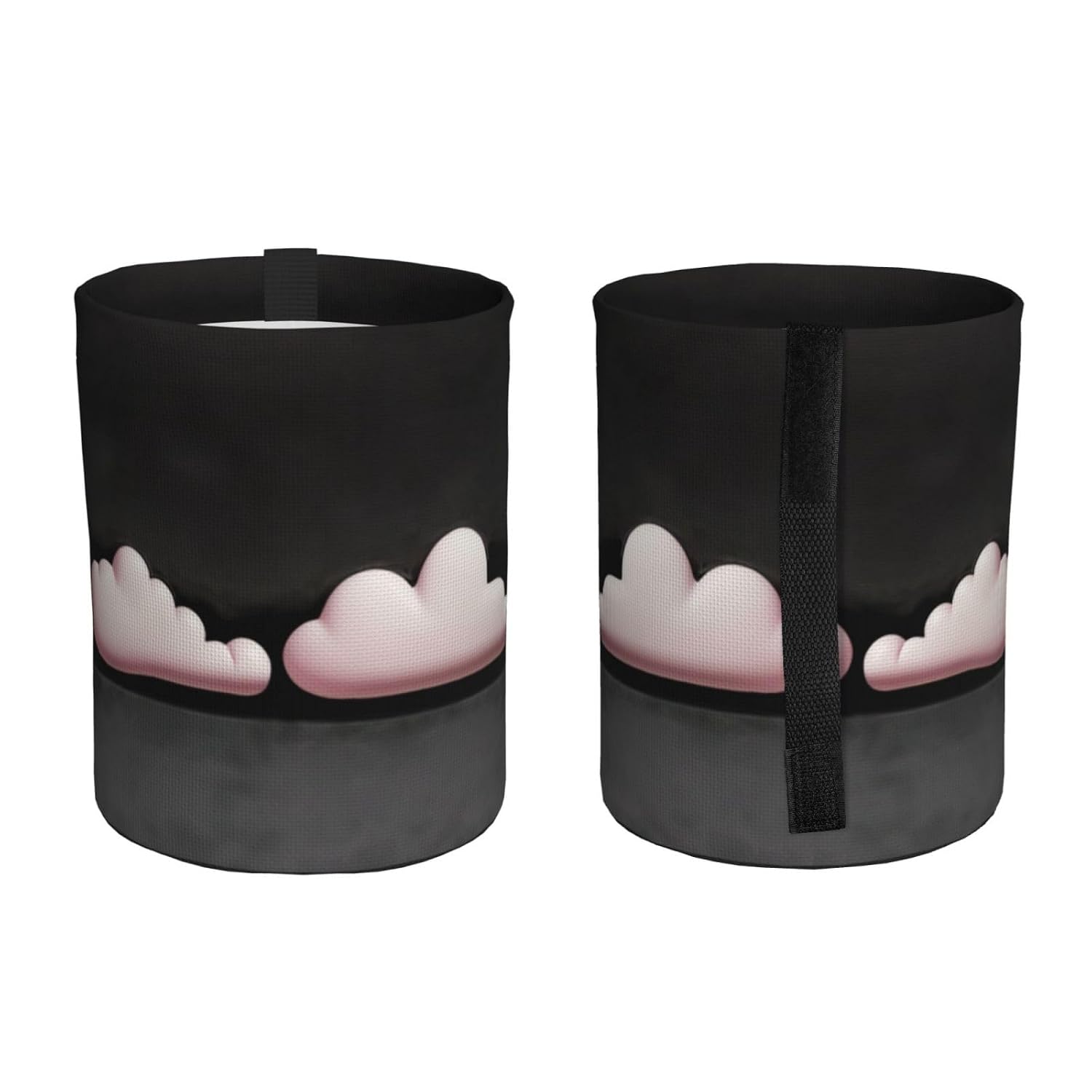 Pink Clouds Portable car Trash can, Practical car Storage Bucket, Practical, Convenient and Foldable, a Must-Have for Cars. image 2
