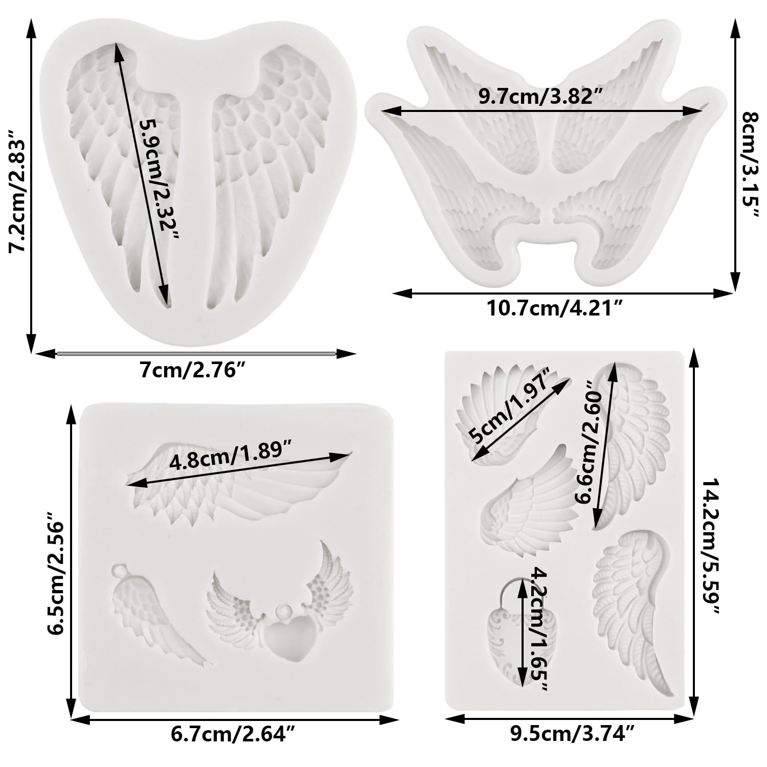 Ailes Ange Silicone Moule Pour Pâte À Sucre Diy Moule Gateaux Jelly Ice