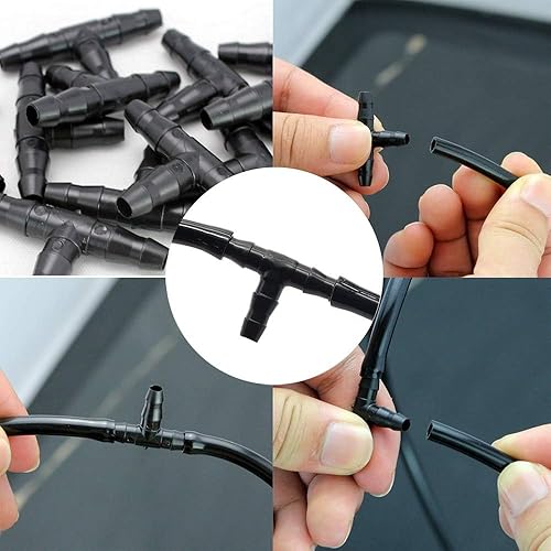 Miniatura 6 de Kalolary - Juego de 300 conectores de púas para riego, conectores de púas para riego por goteo de 14 pulgadas, kit de accesorios de tubería para