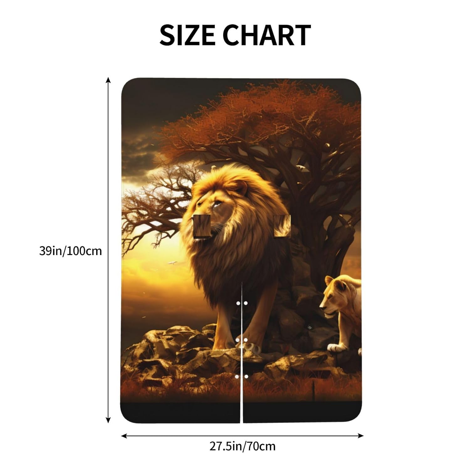 King Lion Pattern Baby Car Seat Cover & Breastfeeding Nursing Cover - Breathable Stretch Fabric Multi-Use Nursing Cover for Breastfeeding