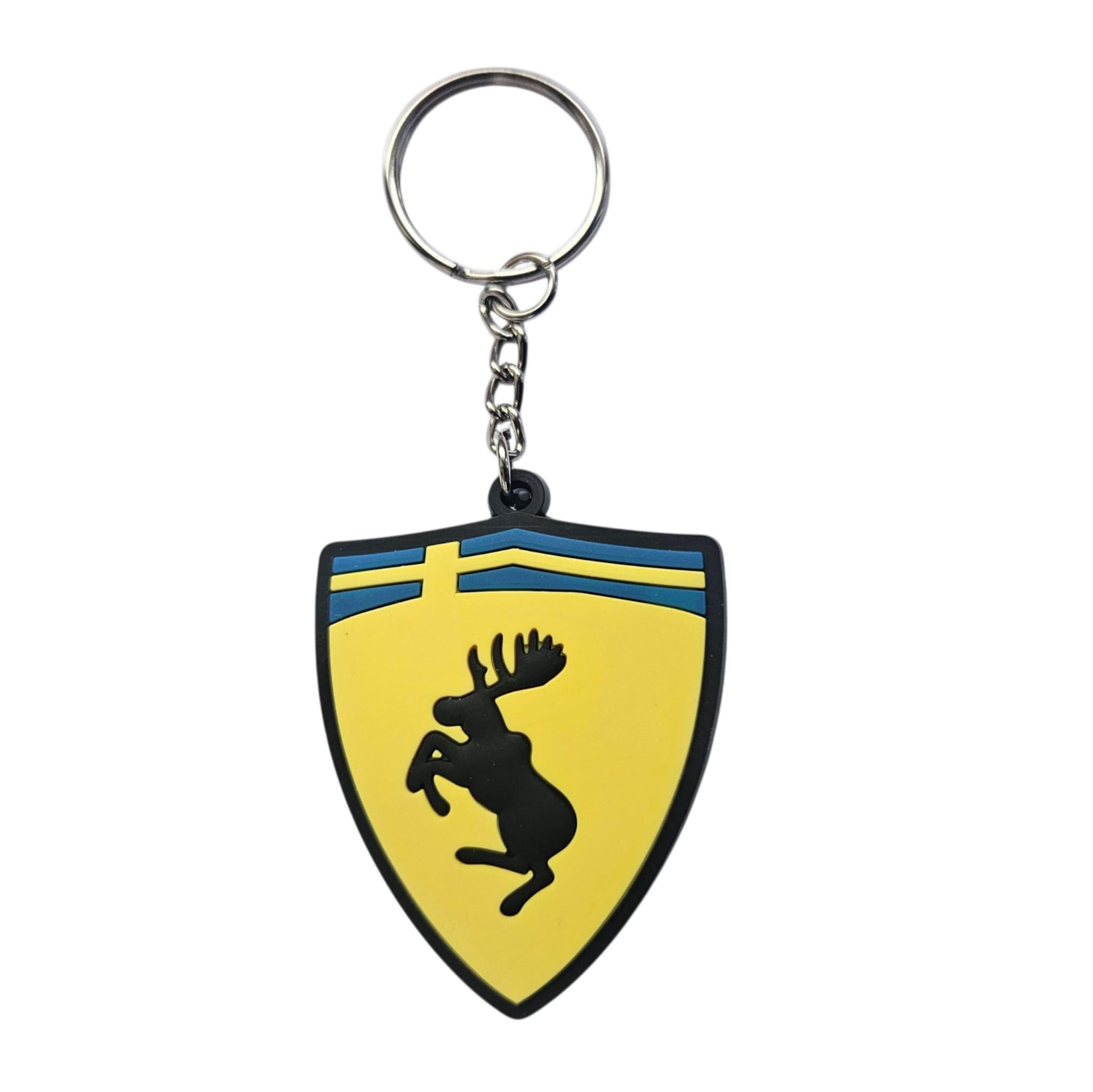 BaviDE Yellow moose keyring 3D KEYCHAIN FOB Logo Sweden