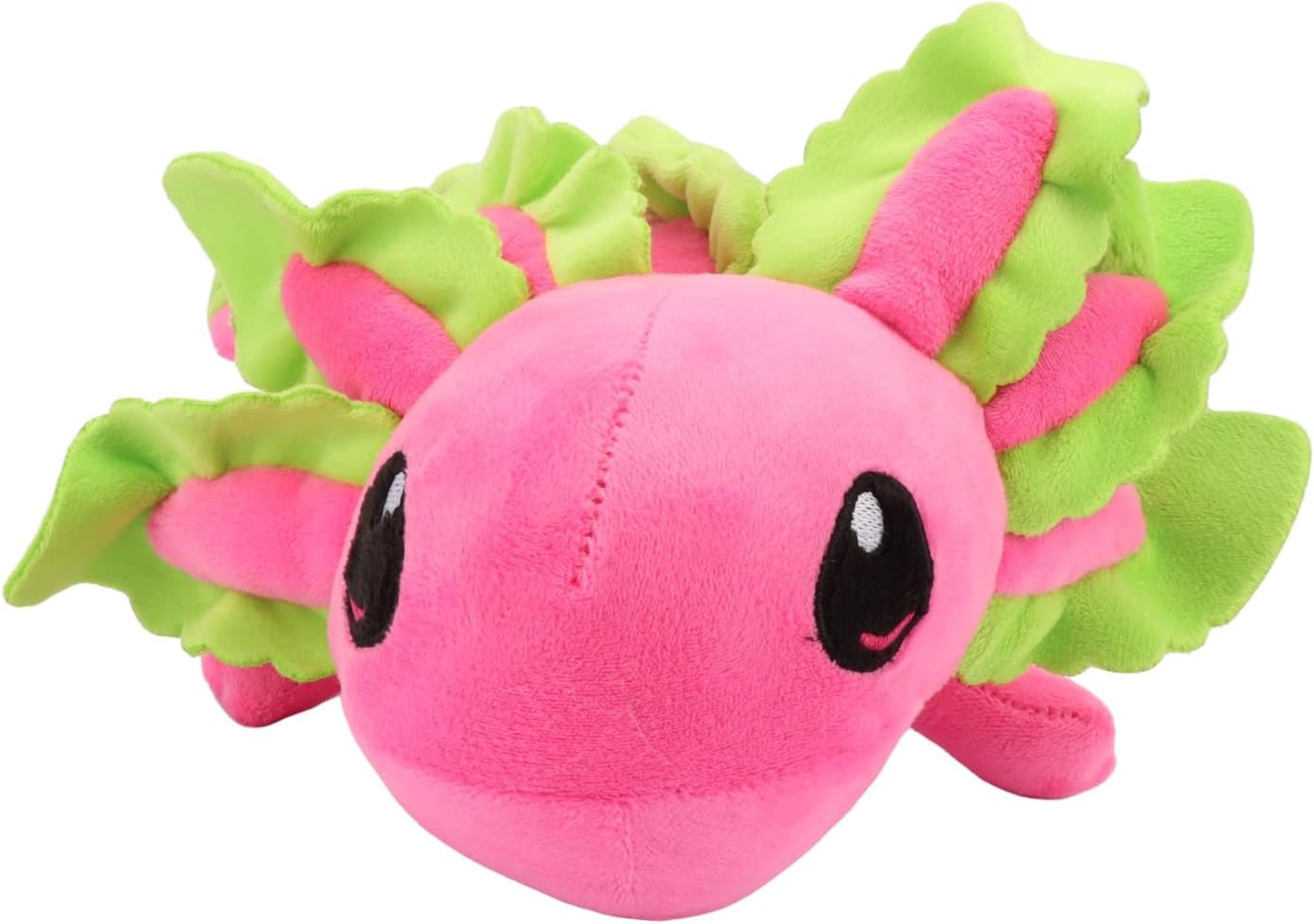 Realistic Pink & Green Axolotl Plush Toy 17.7", Creative Animal Stuffed Animal, Soft Salamander Plushie for Kids & Collectors, Idael Present for Boys Girls Birthday Christmas