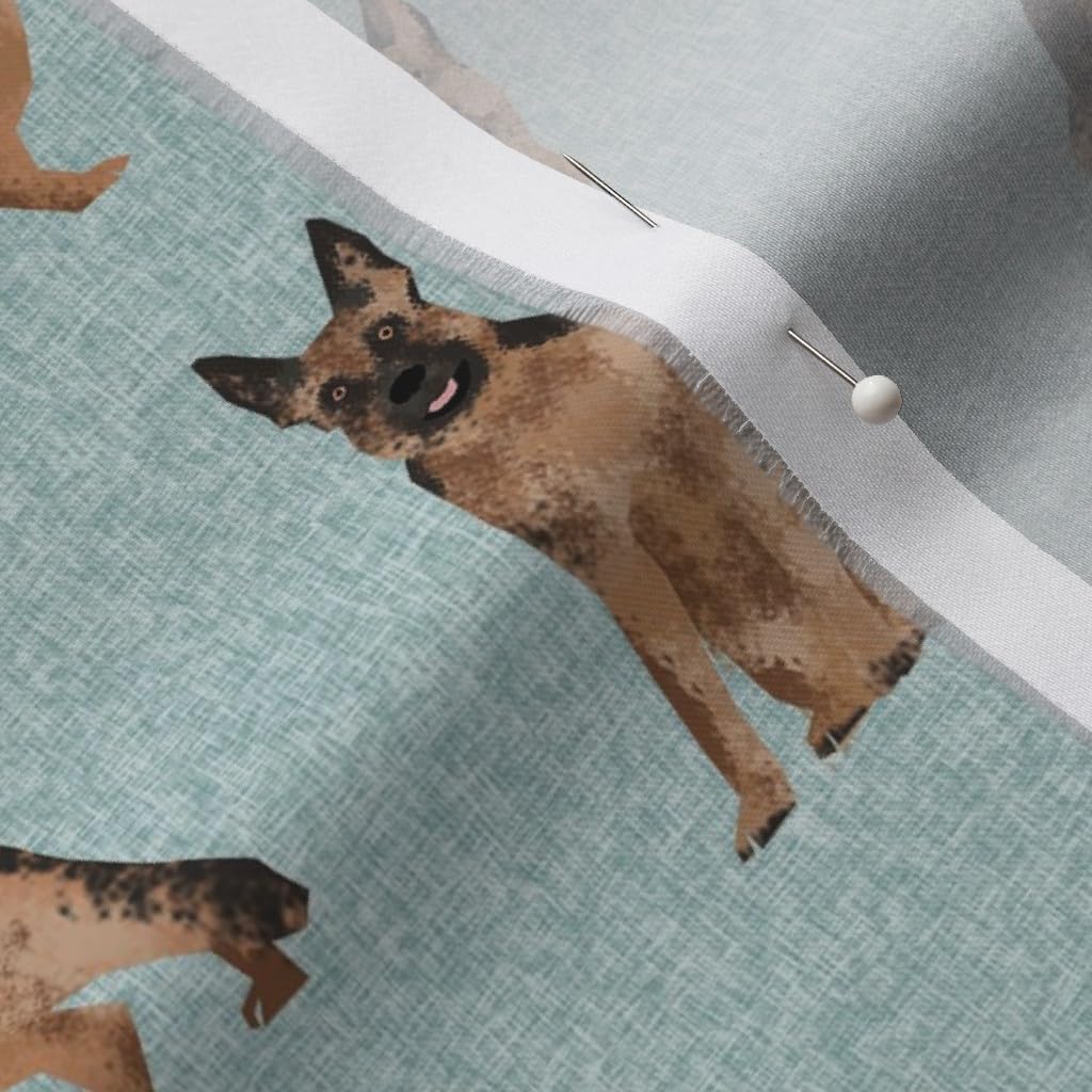 Spoonflower Fabric - German Shepherd Pet Quilt Dogs Collection Shepherds Mom Portrait Printed on Organic Cotton Sateen Fabric by The Yard - Sewing Quilting Apparel Home Decor