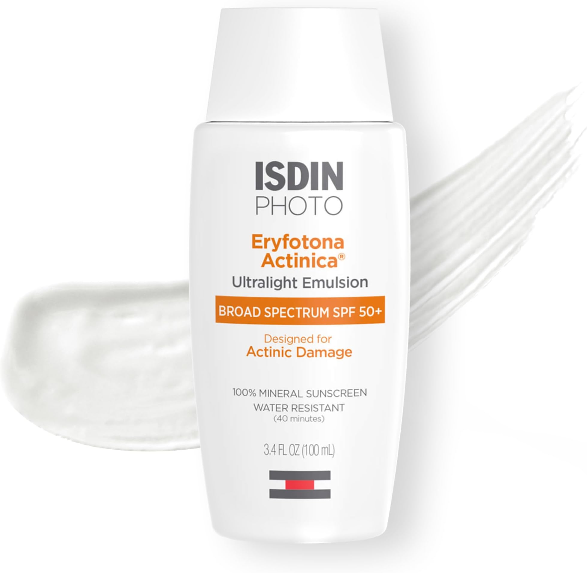 Eryfotona Actinica SPF 50+ | Mineral Sunscreen for Face with Zinc Oxide | 100% Mineral UV Filters | No White Cast, Suitable for Sensitive Skin, Dermatologist Recommended