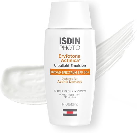 ISDIN Eryfotona Actinica SPF 50+ | Mineral Sunscreen for Face with Zinc...