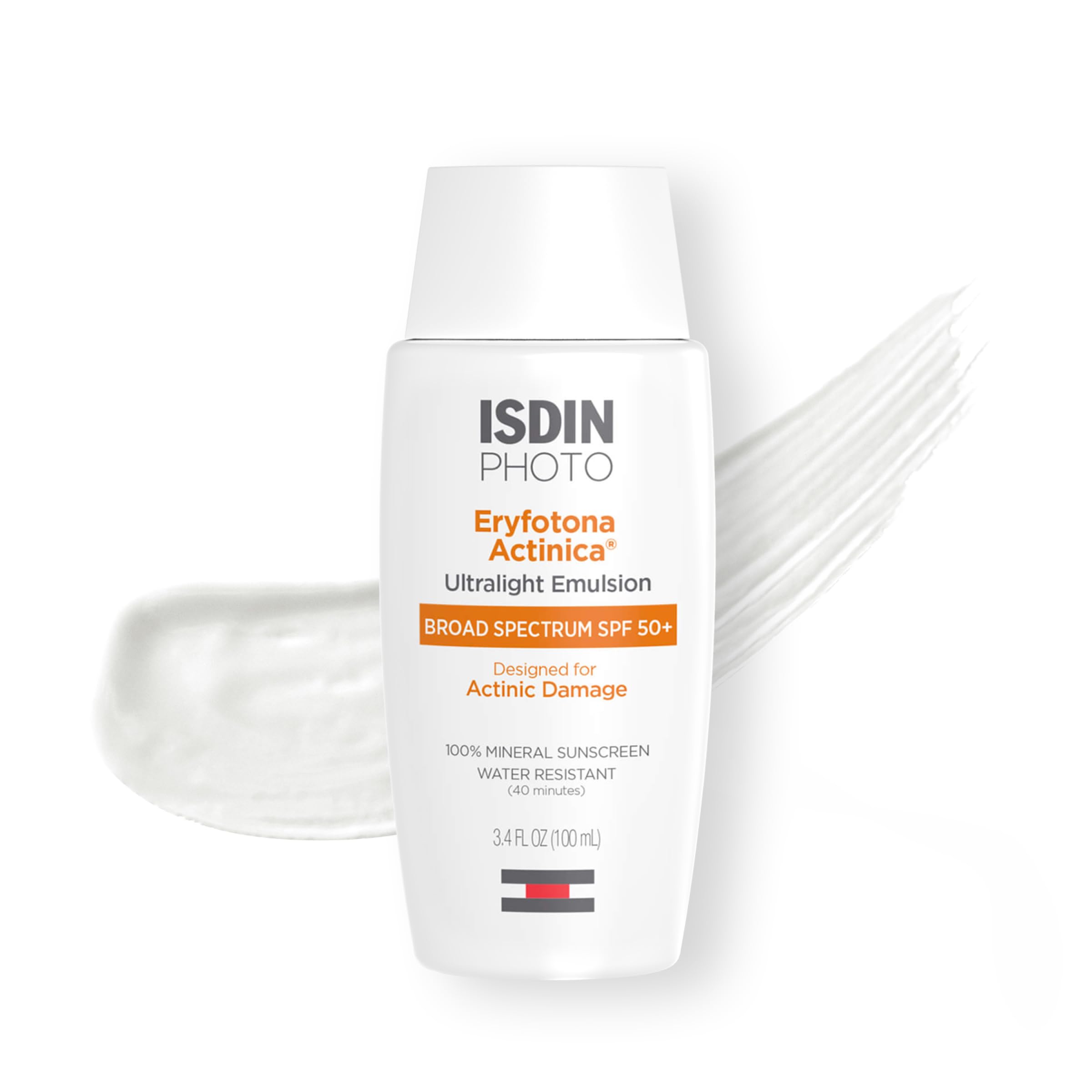 ISDIN Eryfotona Actinica Mineral Face Sunscreen SPF 50, No White Cast