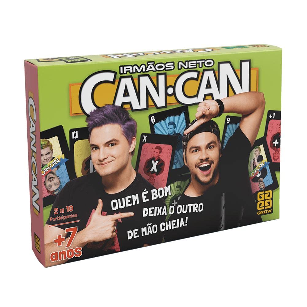 Grow - Can Can Irmãos Neto Jogo de Cartas, Multicor, (Grow 3638