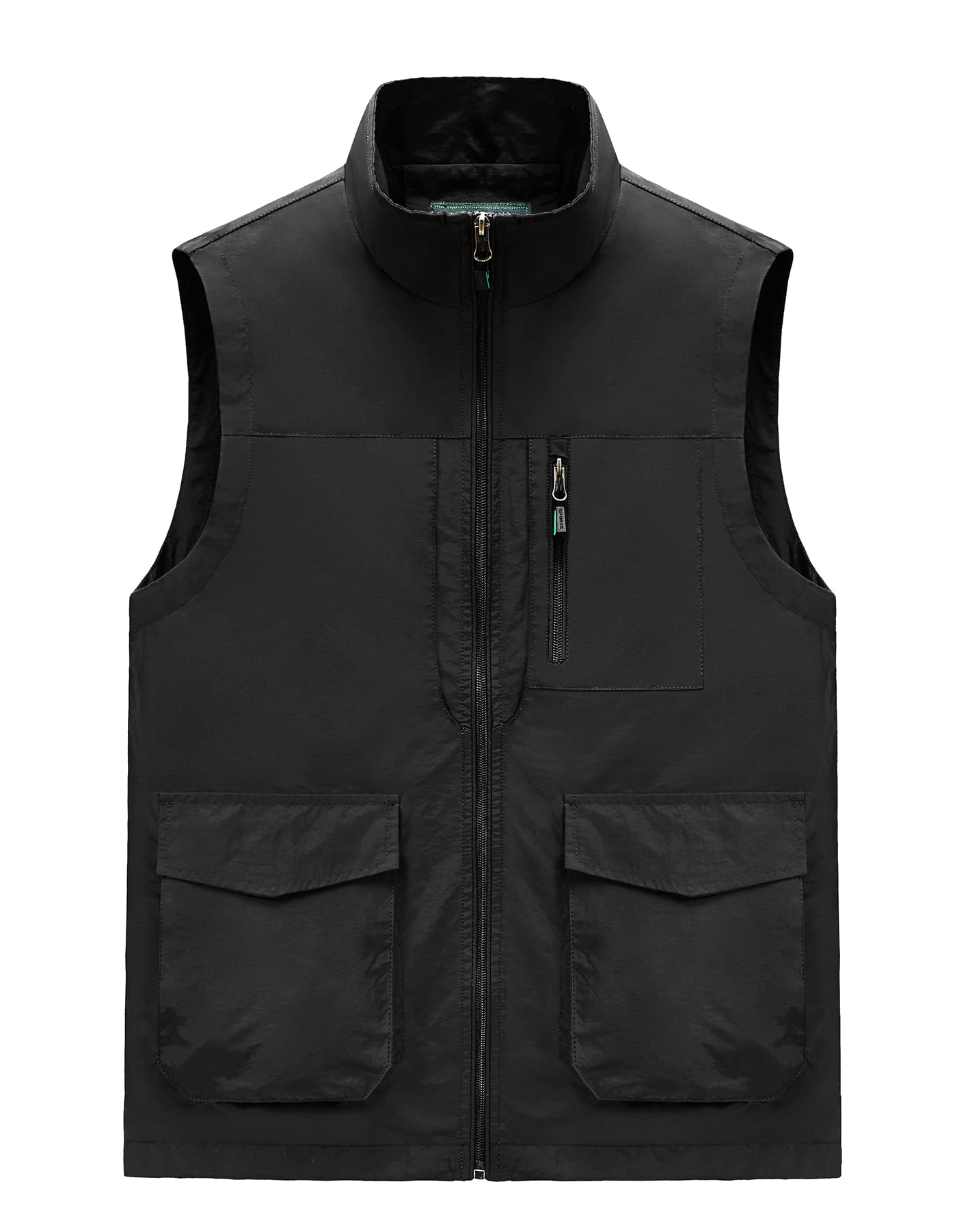 Herren Outdoor Weste Sommer Mode Weste Golf Angeln Weste Softshell ärmellose Jacke Angeln Fotografie Bergsteigen Weste Stehkragen Jacke