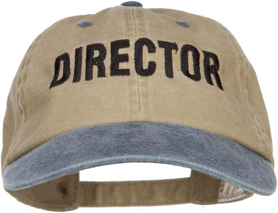 e4Hats.com Movie Director Embroidered Washed Two Tone Cap