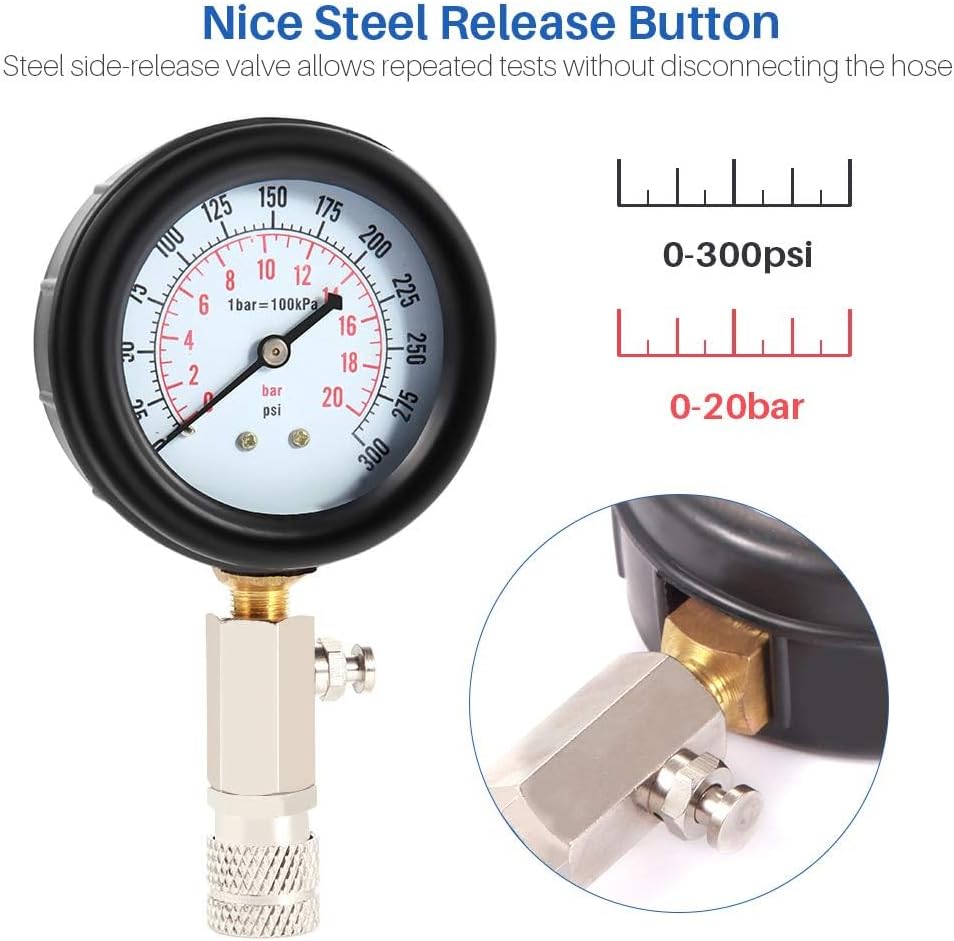 BETOOLL Fuel Pressure Tester Kit(1set) and Compression Tester Kit(1set)
