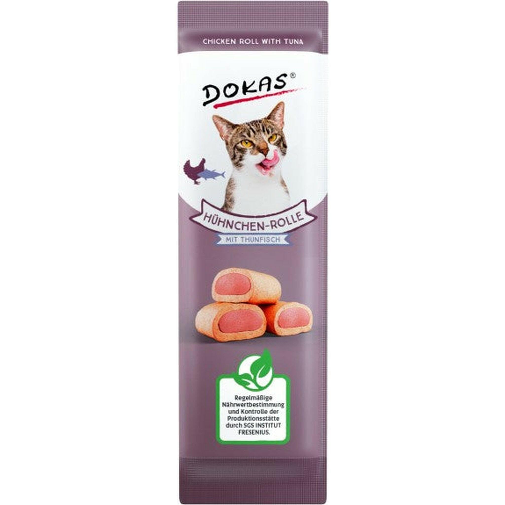 DOKAS Rolka kurczaka z tuńczykiem - przekąska premium dla kotów - 1 x 10 g