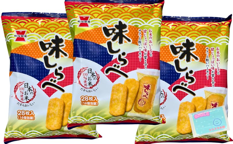 Amazon.co.jp: 岩塚製菓 味しらべ 28枚入り ×3袋セット 国産 おせんべい ★スラスラ …