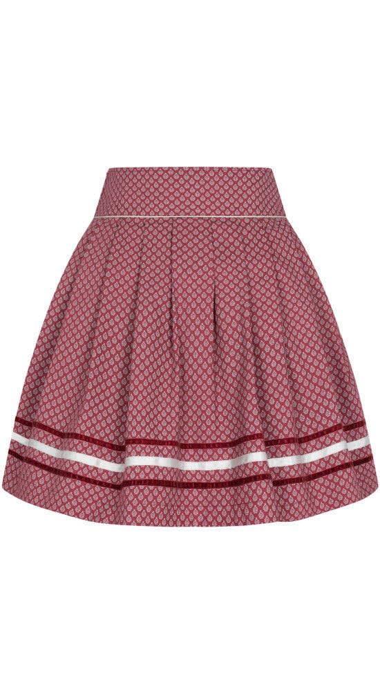 Nübler Rock Damen - Trachtenrock, Moderne bayrische Tracht, Rock Gloria Rot