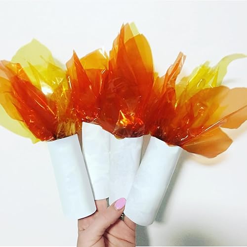 Miniatura 5 de SYOGUA Rollo de celofán dorado de 34 pulgadas x 100 pies, rollo de celofán dorado transparente, papel de celofán de Halloween, plástico de envoltura