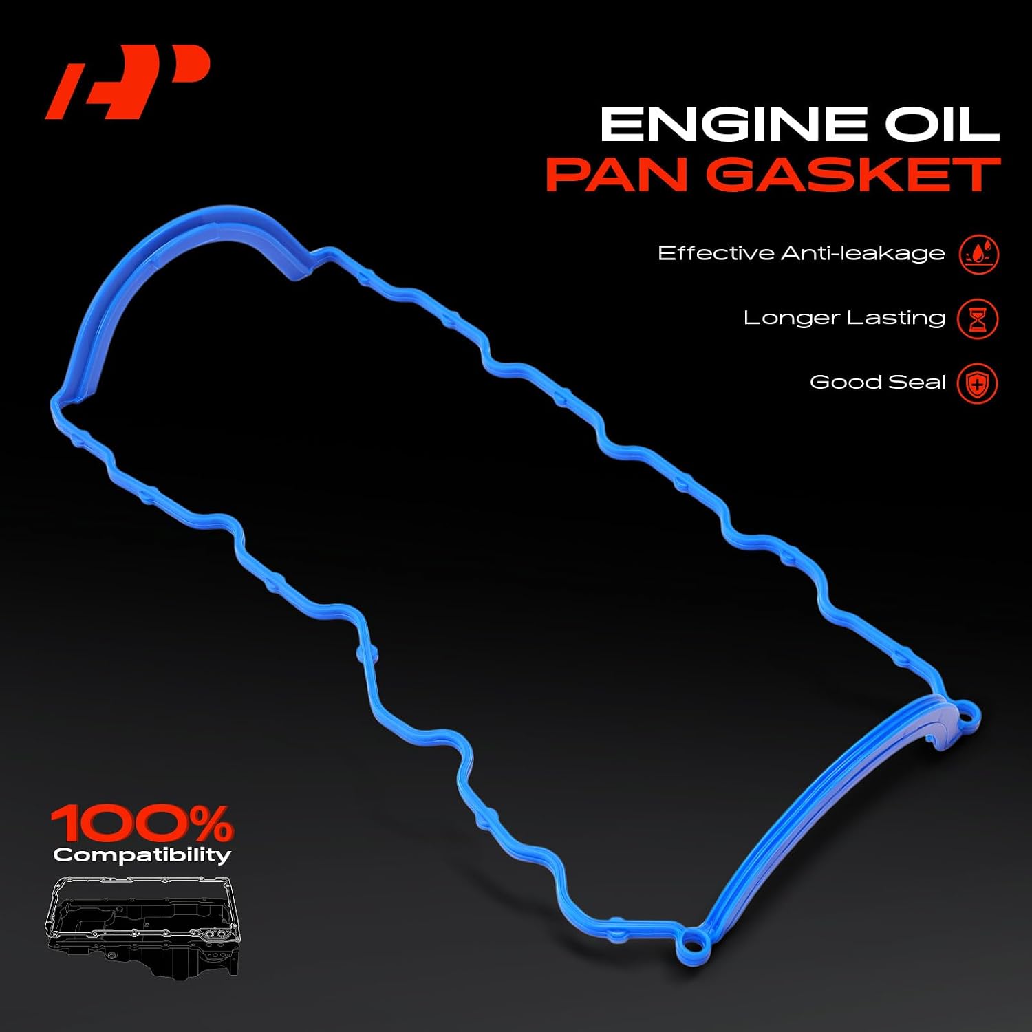 A-Premium 4.3L Engine Oil Pan Gasket Set, Compatible with Chevrolet Silverado 1500, Express 2500, Blazer, C1500, G30 & GMC Sierra 1500 Classic, Savana 3500, Jimmy, Safari, Sonoma & Isuzu & Oldsmobile
